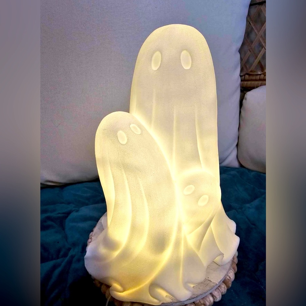 Halloween Cheesecloth Light Up Sheet Ghost Trio Decor viral